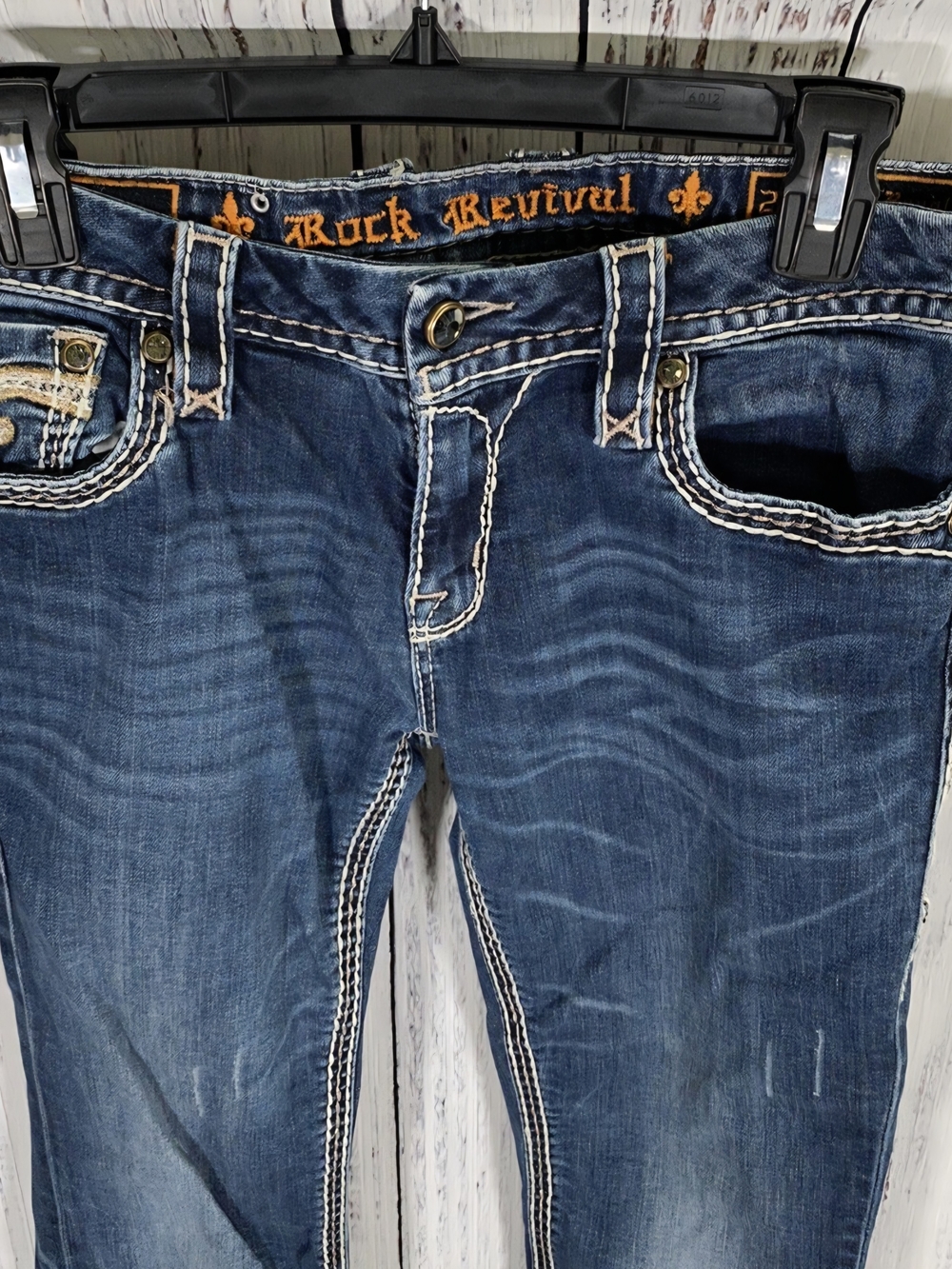 Rock Revival Women's Dark Blue Distressed Jeans